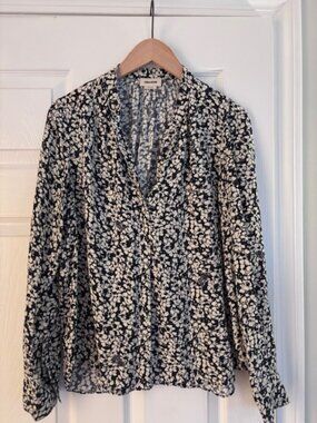 Zadig&Voltaire "Tink Crepe Bico Flowers" Blouse, Size Small